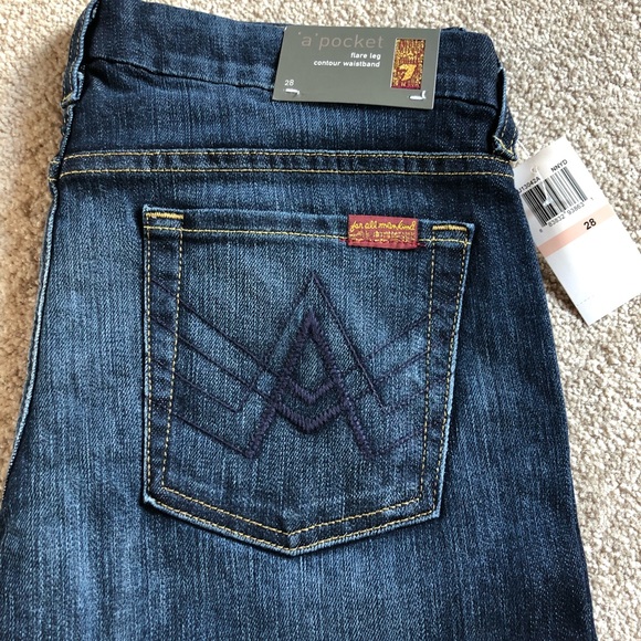 7 For All Mankind Denim - NWT 7 For All Mankind Dark “A” Pocket Jeans